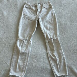 We The Free Cream Straight Leg Jeans